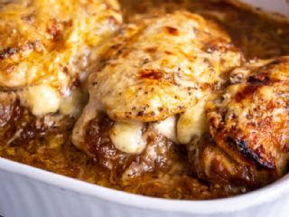 French Onion Stuffed Chicken Breasts image