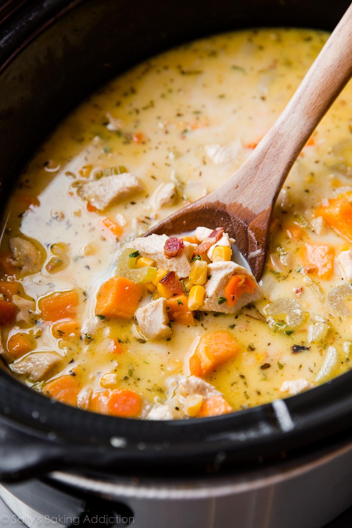Slow Cooker Light Chicken Corn Chowder recipe from the The SODEIKES