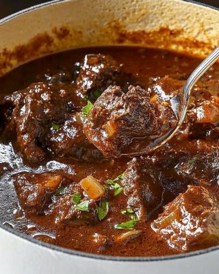 Red Wine-Braised Beef Bourguignon in Crusty Artisan Bread Bowls image
