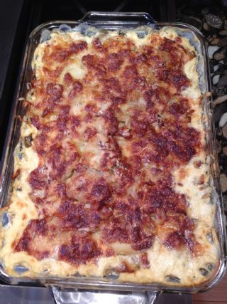 Gratin of Yukon Gold Potatoes, Bacon and Arugula image