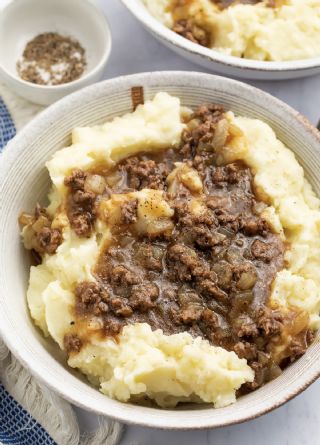 Ground Beef and Gravy over Mashed Potatoes image