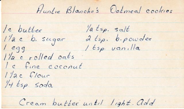 Auntie Blanche's Oatmeal Cookies image