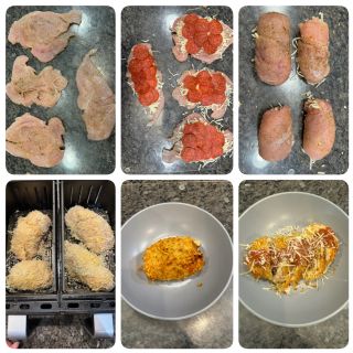 Air Fryer Pizza Stuffed Parmesan Crusted Chicken image
