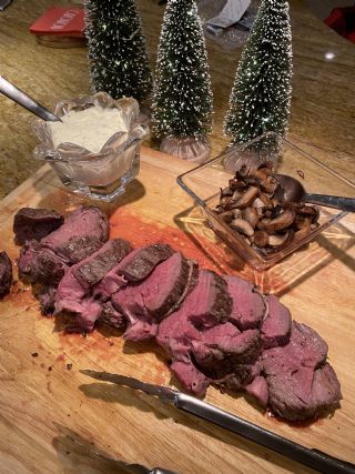 Slow-Roasted Filet of Beef with Basil Parmesan Mayonnaise image