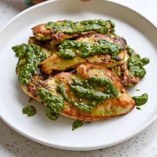 Mayo-marinated Grilled Chicken with Pesto image