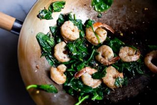 Simple Shrimp and Spinach Stir-Fry image