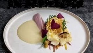 Halibut En Papillote in  Red Wine and Mushroom Sabyon Sauce image