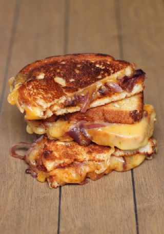 Sweet & Spicy Caramelized Onion BBQ Grilled Cheese Sandwich image