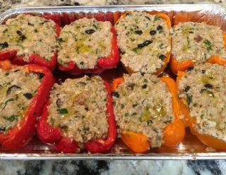 Nonnie's Stuffed Peppers (with bread and anchovies) image
