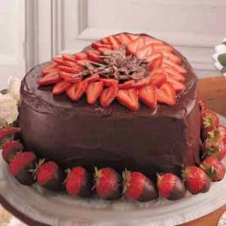 Victorian Strawberry Chocolate Cake image