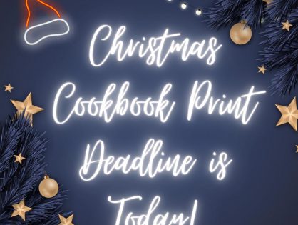 Christmas Holiday Cookbook Print Deadline is Today!