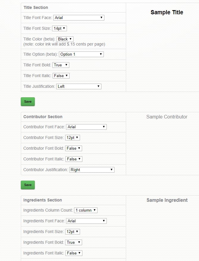 Using Custom Recipe Layouts in a Family Cookbook Project