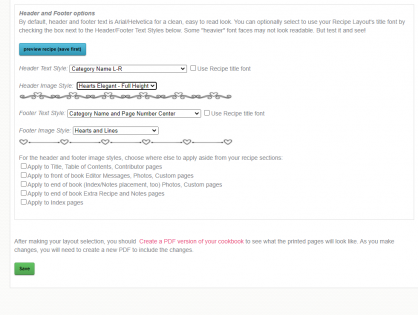 FamilyCookbookProject.com Expanding Layout Options