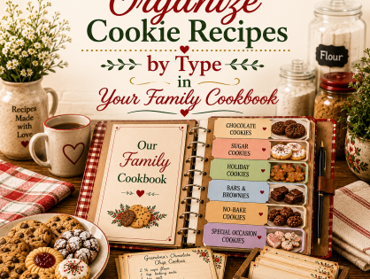 How to Organize Cookie Recipes by Type in Your Family Cookbook
